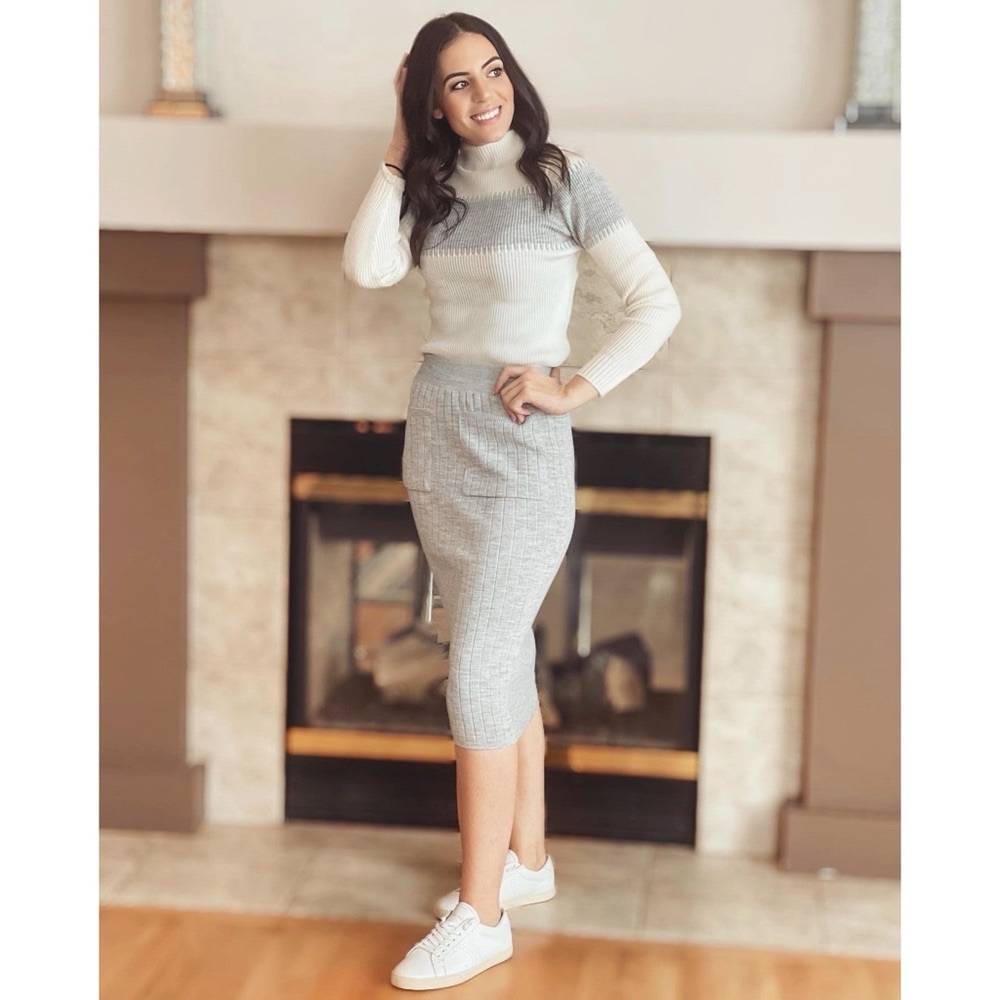 Sweater and midi skirt set